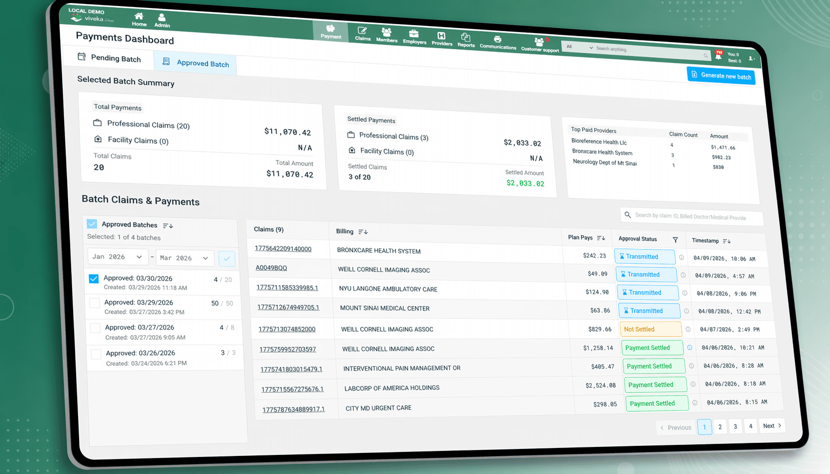 From paper checks to digital claims payments — healthcare workflow