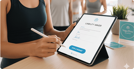 DOCS.ink mobile signing experience — signature pad and document flow on iPhone