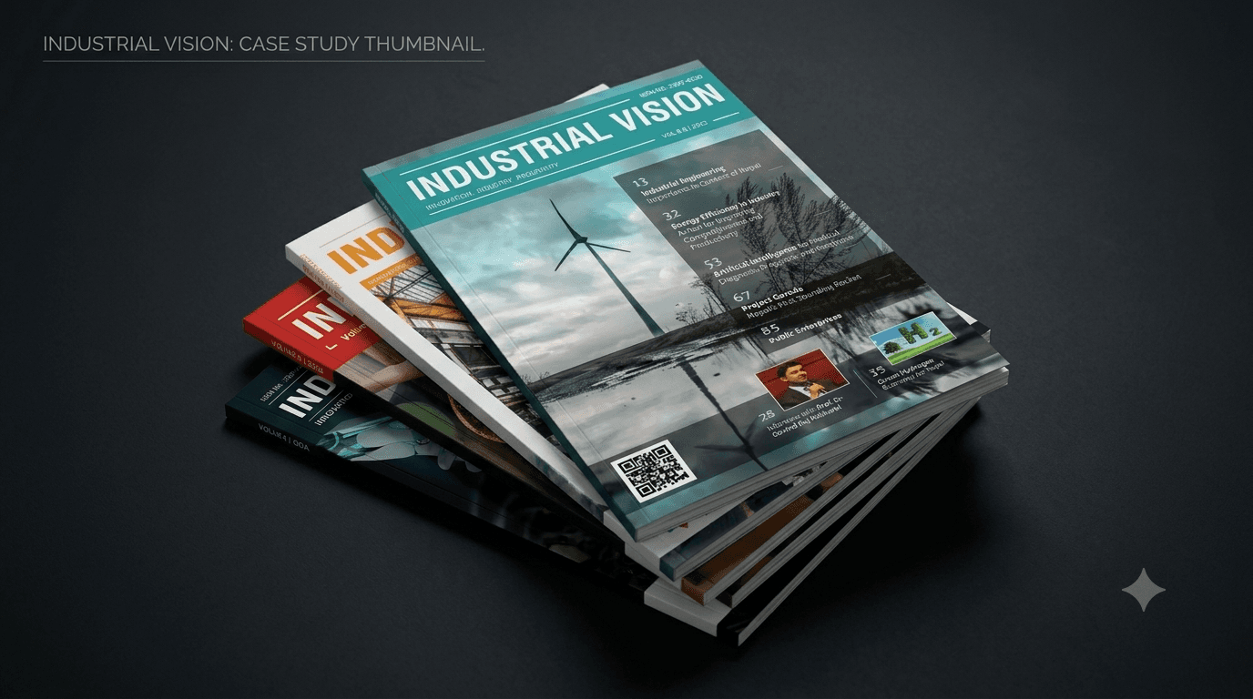 Industrial Vision — printed engineering magazine covers