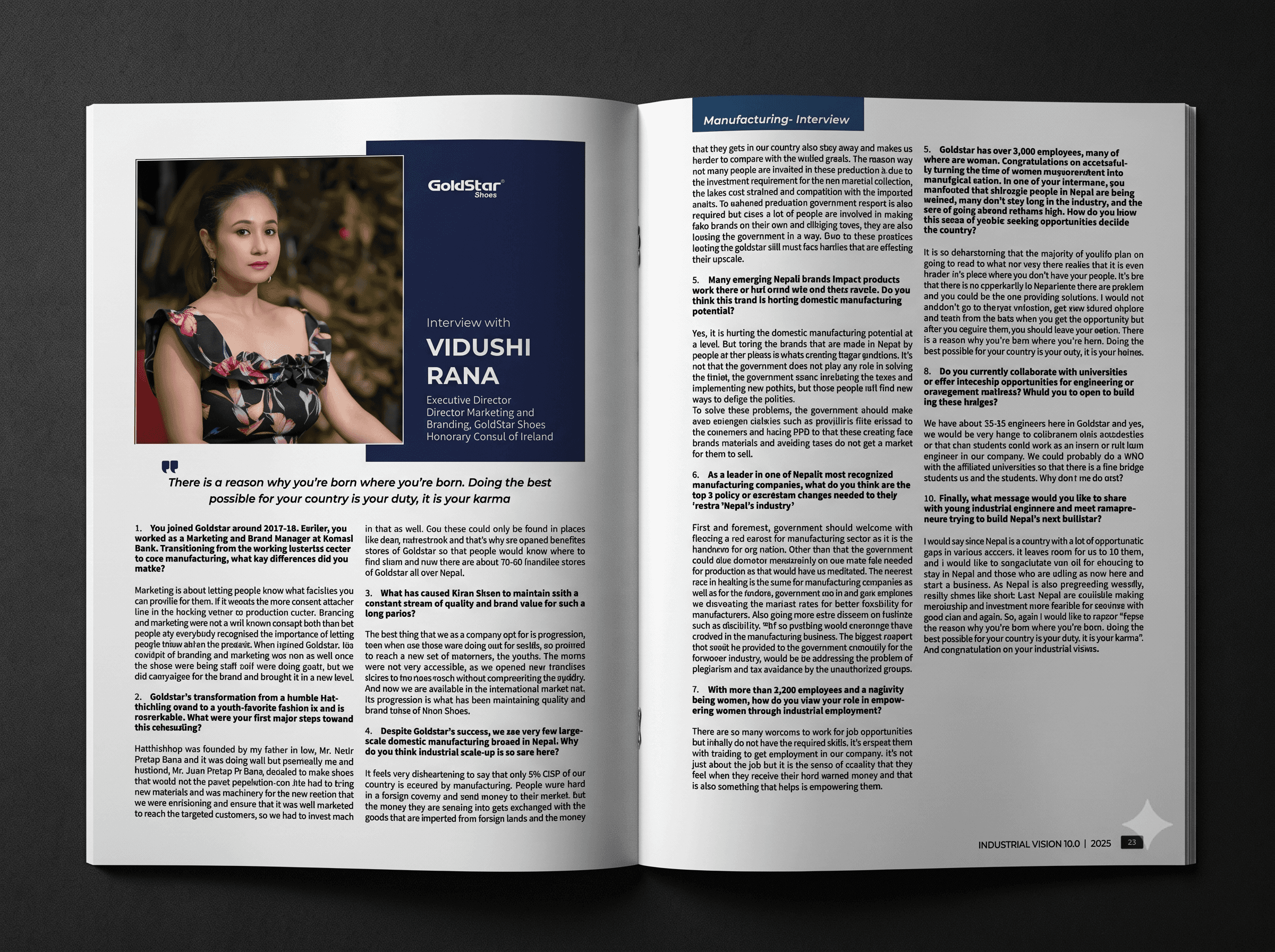 Industrial Vision 10 — interior feature spread